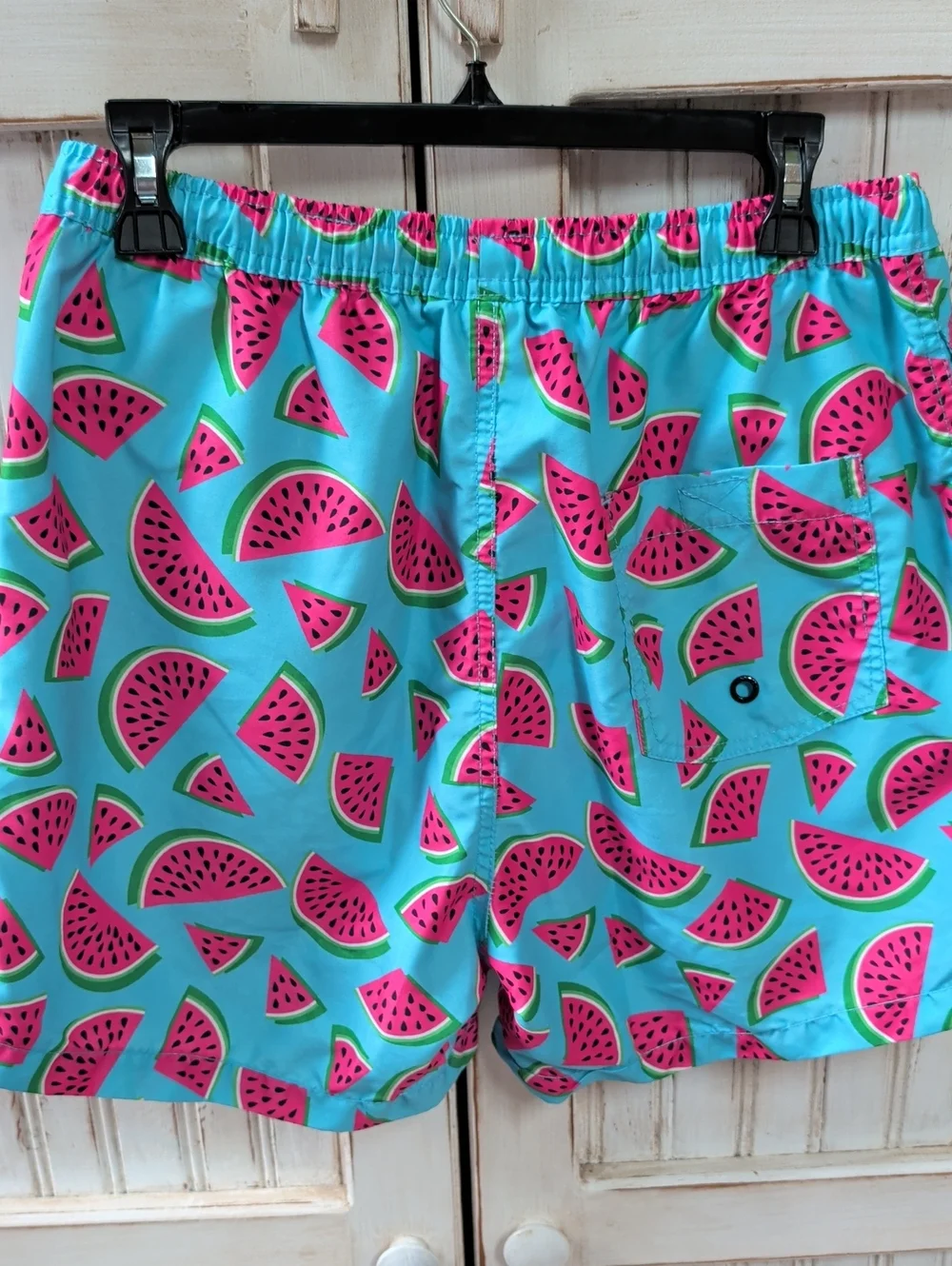 Cabana Bro , Watermelon Print Men's Swim Trunks. Size Large